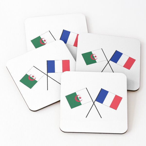 Item preview, French-Algerian friendship flag banner designed and sold by GeogDesigns.