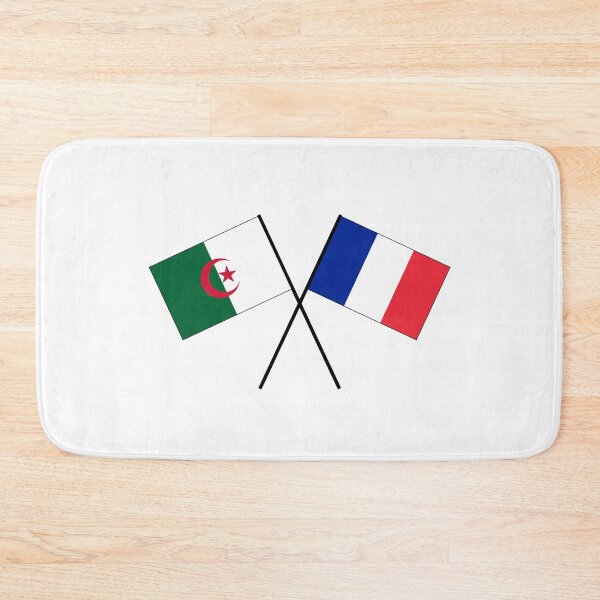 Item preview, French-Algerian friendship flag banner designed and sold by GeogDesigns.