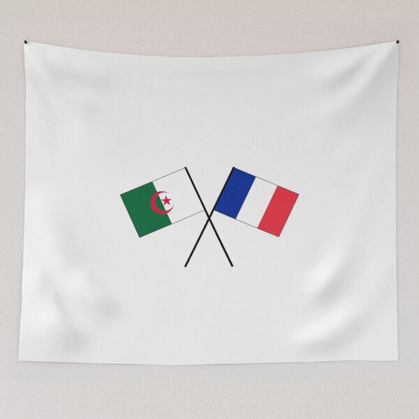 Item preview, French-Algerian friendship flag banner designed and sold by GeogDesigns.