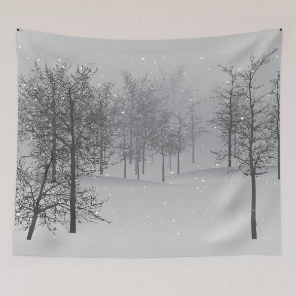 Item preview, 65 MCMLXV Black and White Snowy Winter Forest Pattern designed and sold by 65 MCMLXV.
