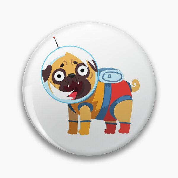 Artikelvorschau, Mopsleben. Happy Mops, Astronautenmops, Stickerpaket entworfen und verkauft von RoManSmArt.