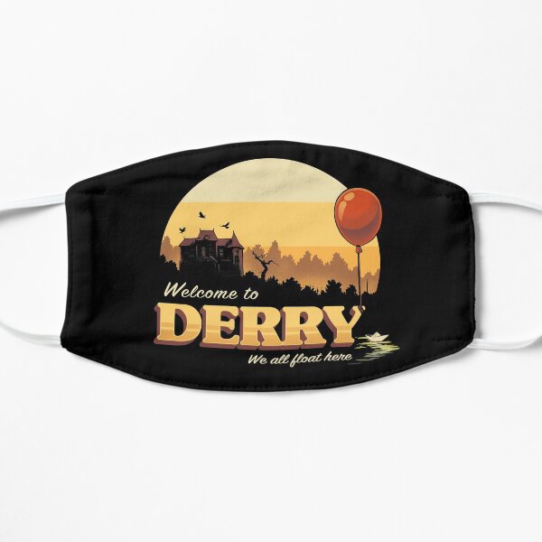 Welcome to Derry - IT Terror Movie Book - Horror Killer Clown Flat Mask