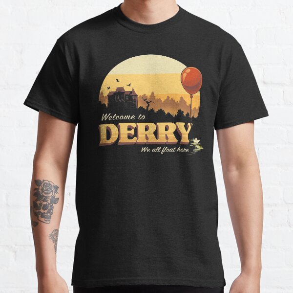 Welcome to Derry - IT Terror Movie Book - Horror Killer Clown Classic T-Shirt