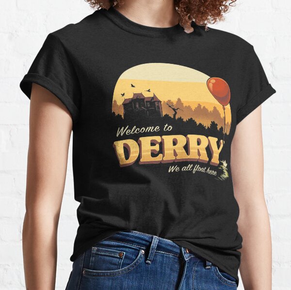 Welcome to Derry - IT Terror Movie Book - Horror Killer Clown Classic T-Shirt