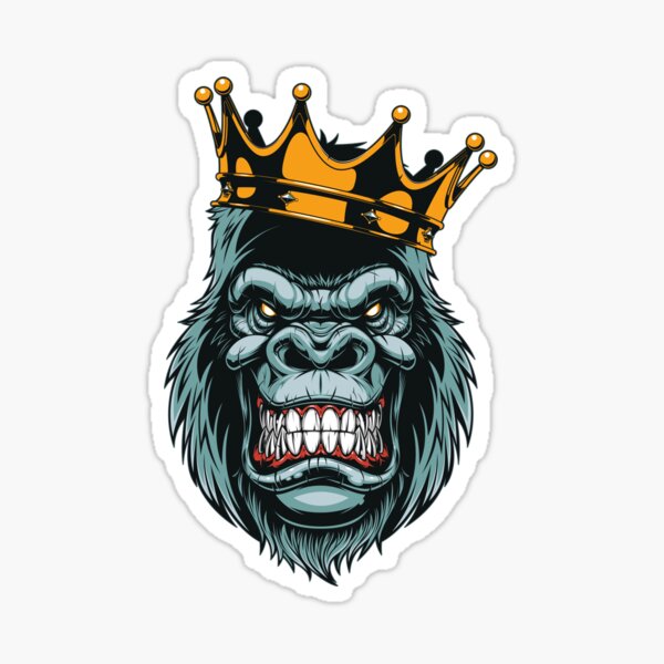 Gorilla King Sticker