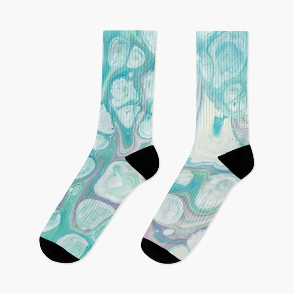 Item preview, Pale Blue Gradient Fluid Acrylic Paint Bubbles designed and sold by Vector Scout Lab.