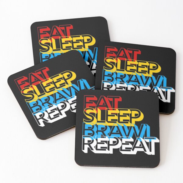 Item preview, Eat Sleep Brawl Repeat  designed and sold by Jajulile.