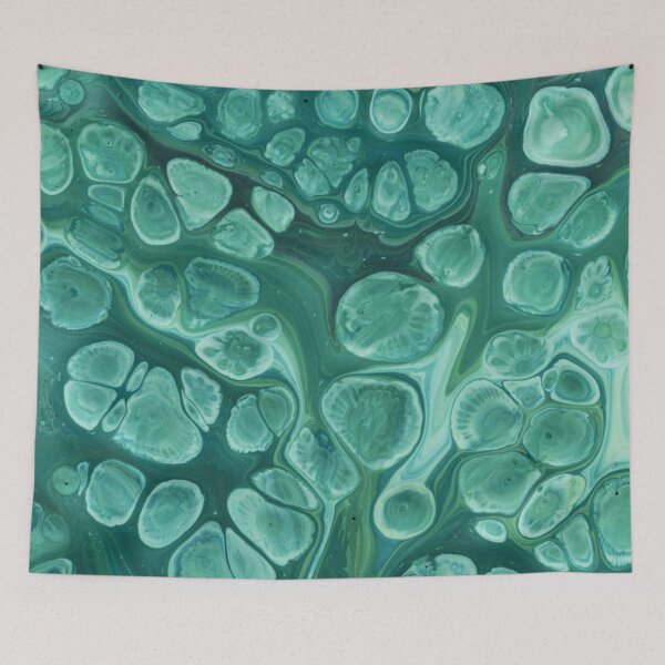 Item preview, Teal Bubbles Gradient Acrylic Fluid Paint designed and sold by Vector Scout Lab.