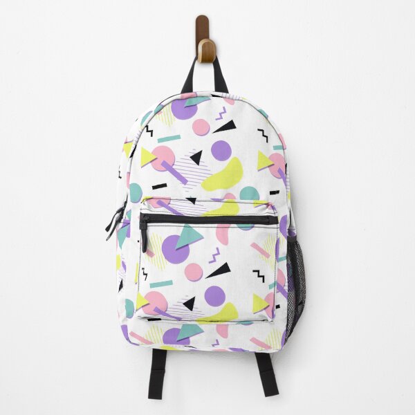 80s Retro Shapes - white Backpack