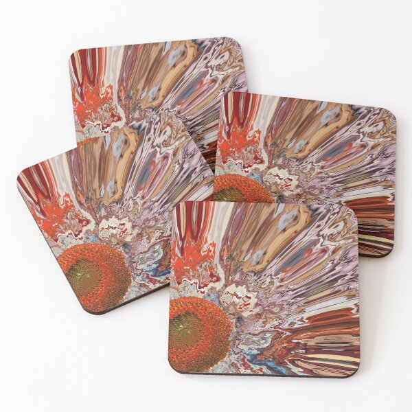 Item preview, Abstract Watercolor Marbled Sunflower designed and sold by Jennifer Church.