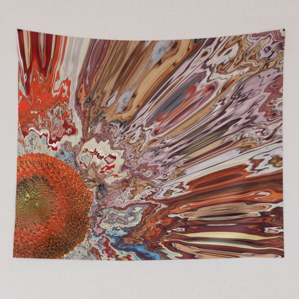 Item preview, Abstract Watercolor Marbled Sunflower designed and sold by Jennifer Church.