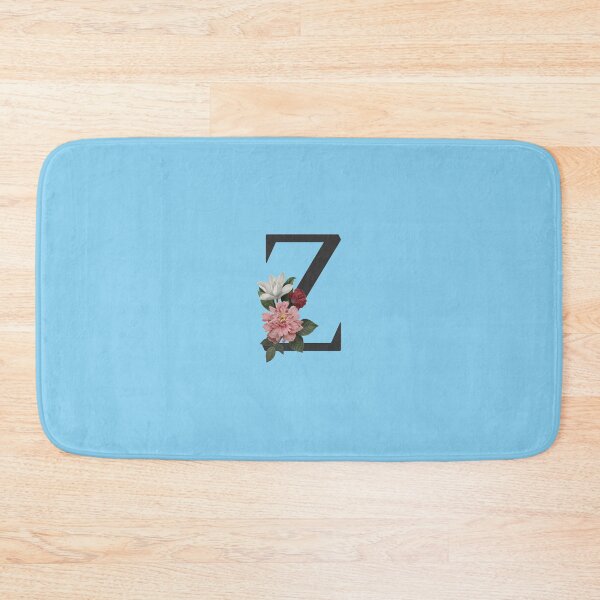 Item preview, Black On Blue Monogram Letter Z | Floral Alphabet designed and sold by SerendipityNow.
