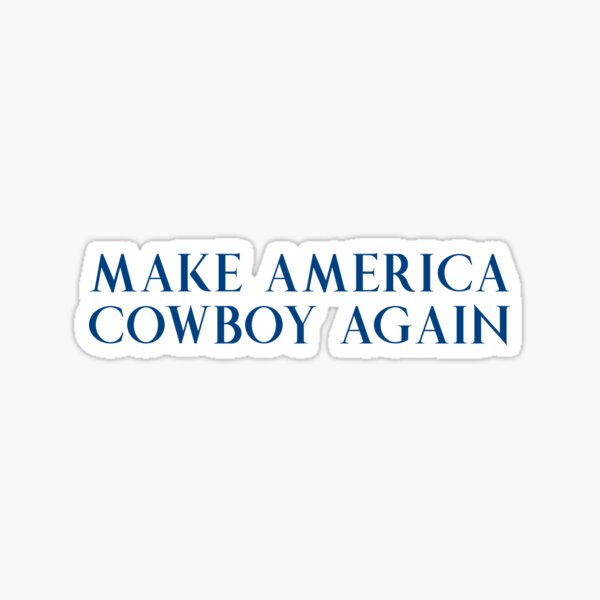 Rodeo Make America Cowboy Again Blue Sticker