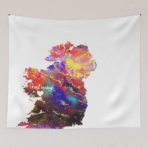 Item preview, Galway heart on map  Quote Art Design Inspiratio designed and sold by vividpixelusa.