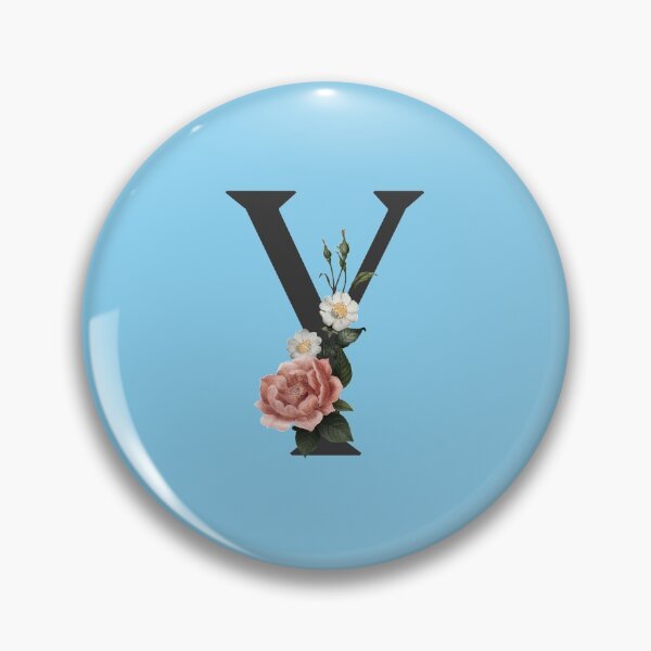 Item preview, Black On Blue Monogram Letter Y | Floral Alphabet designed and sold by SerendipityNow.