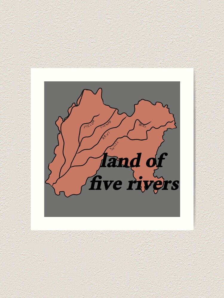 "land of five rivers" Art Print for Sale by jasleenM Redbubble