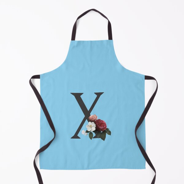 Item preview, Black On Blue Monogram Letter X | Floral Alphabet designed and sold by SerendipityNow.
