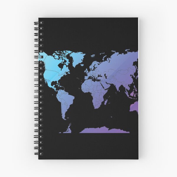 Item preview, World map-Blue purple designed and sold by Crazy-Jiraffe.