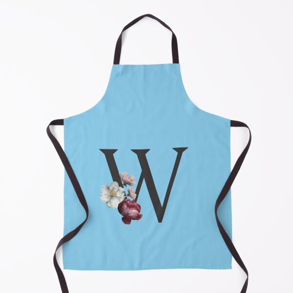 Item preview, Black On Blue Monogram Letter W | Floral Alphabet designed and sold by SerendipityNow.