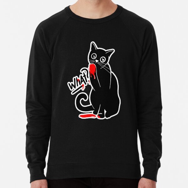 Sudadera ligera for Sale con la obra Gracioso gato negro