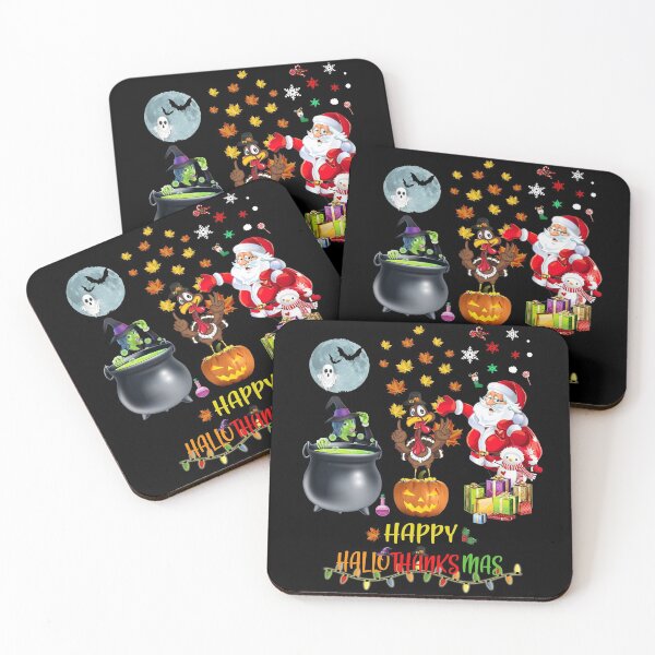 Item preview, Happy Hallothanksmas Funny Halloween Thanksgiving Christmas.  designed and sold by MinsND.