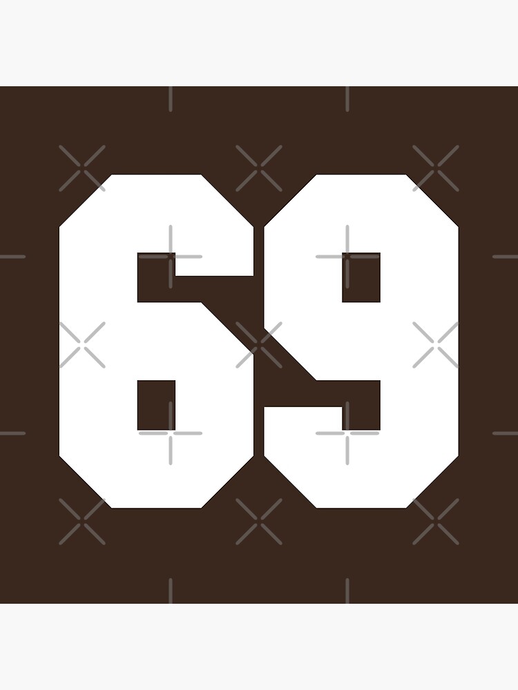 99 Number Cleveland Sports Ninety-Nine Brown Jersey Sticker for Sale by  HelloFromAja