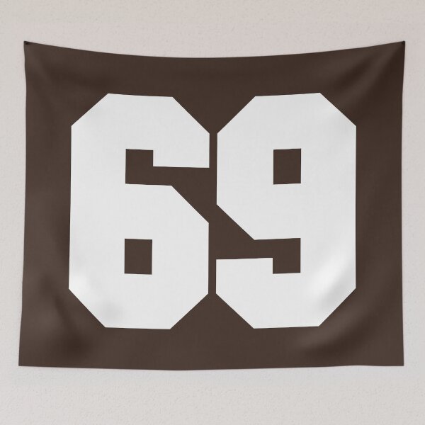 Item preview, 69 Number Cleveland Sports Sixty-Nine Brown Jersey designed and sold by HelloFromAja.
