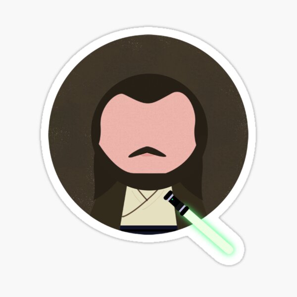 Qui-gon Jinn / Sticker / Vinyl / Waterproof / Decal / Fan Art -  Israel