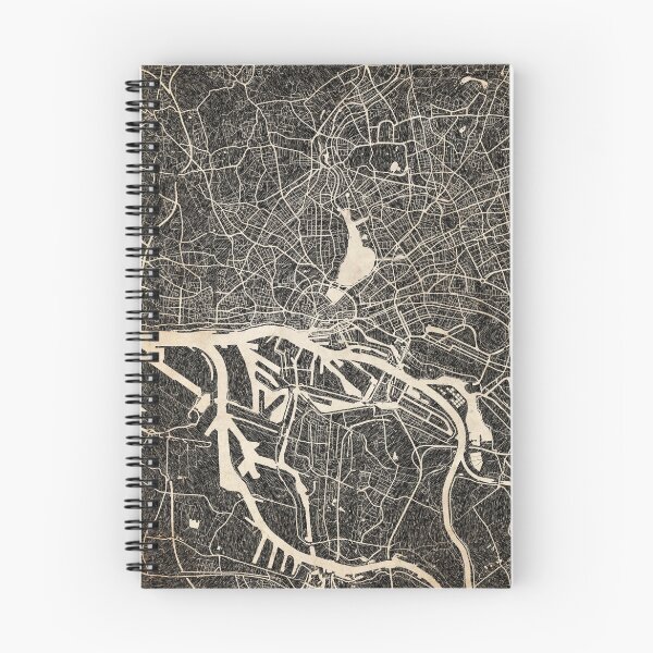 Item preview, Hamburg map ink lines 2 designed and sold by InkMaps.