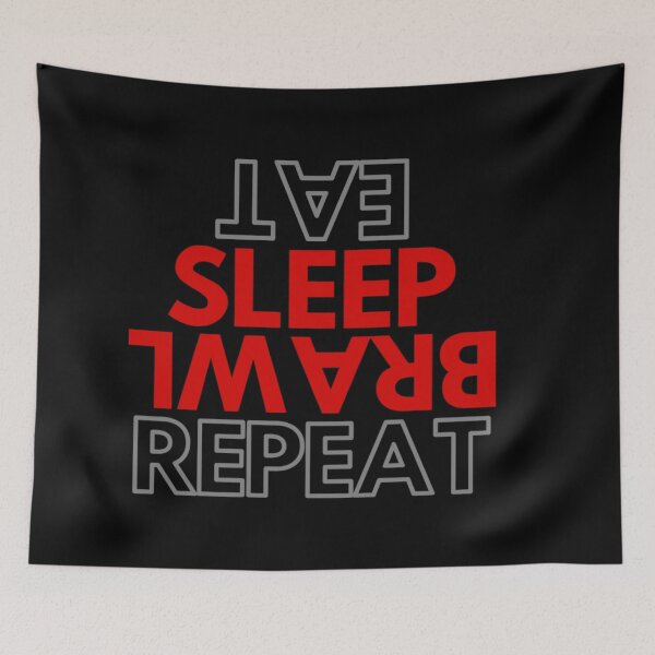 Item preview, Eat Sleep Brawl Repeat  designed and sold by Jajulile.