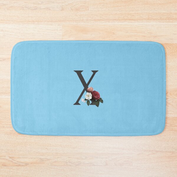 Item preview, Black On Blue Monogram Letter X | Floral Alphabet designed and sold by SerendipityNow.