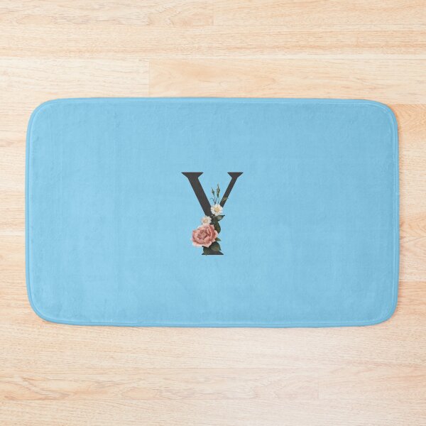 Item preview, Black On Blue Monogram Letter Y | Floral Alphabet designed and sold by SerendipityNow.