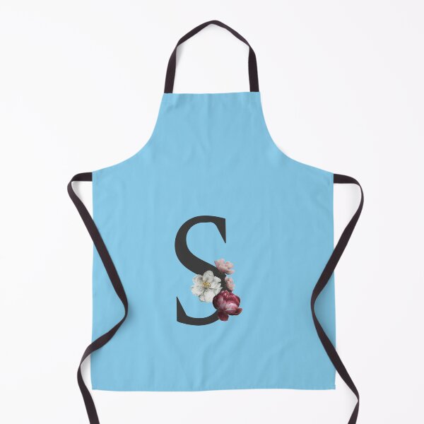 Item preview, Black On Blue Monogram Letter S | Floral Alphabet designed and sold by SerendipityNow.