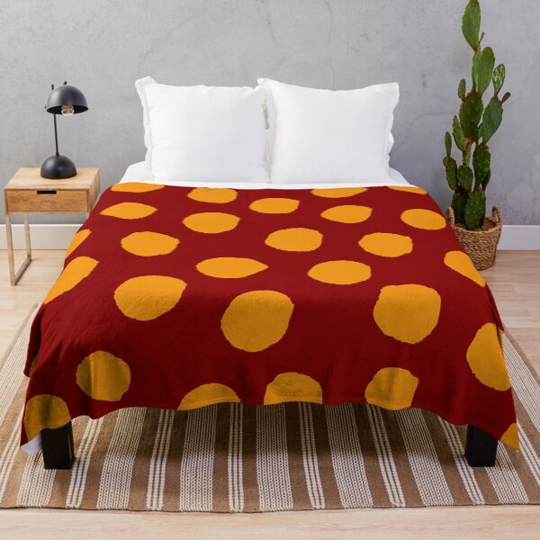 Item preview, house of lions organic dots in red and gold designed and sold by neopop.