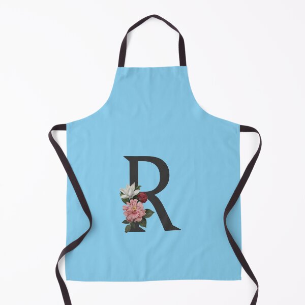 Item preview, Black On Blue Monogram Letter R | Floral Alphabet designed and sold by SerendipityNow.