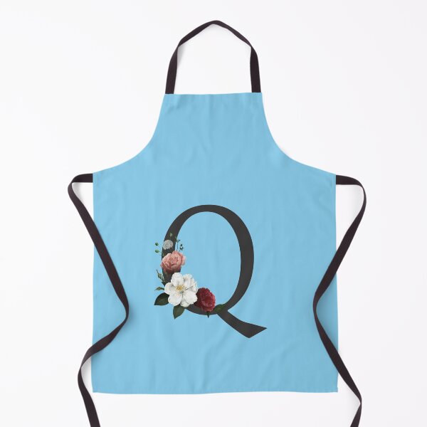 Item preview, Black On Blue Monogram Letter Q | Floral Alphabet designed and sold by SerendipityNow.