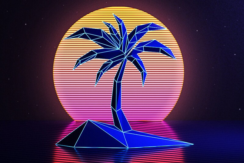 “Retro Palm Tree” Stickers by rawrinhoa | Redbubble