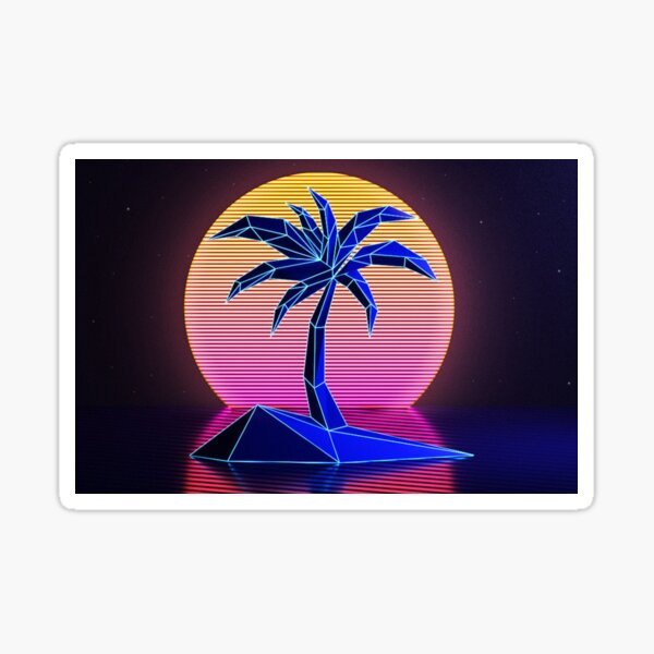 Retro Palm Tree Sticker