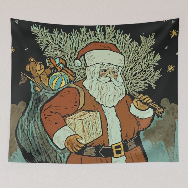 Item preview, Santa With Tree designed and sold by Barbara Gilhooly.