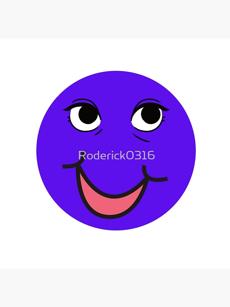 "Purple Emoji with Smile" Poster by Roderick0316 Redbubble