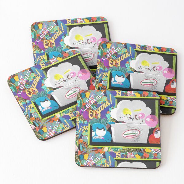 Organic Pizza Coasters (Set of 4)