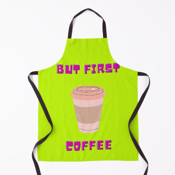 Item preview, But First....Coffee Pink Letters Design In Yellow Colour designed and sold by LuckyKermit.
