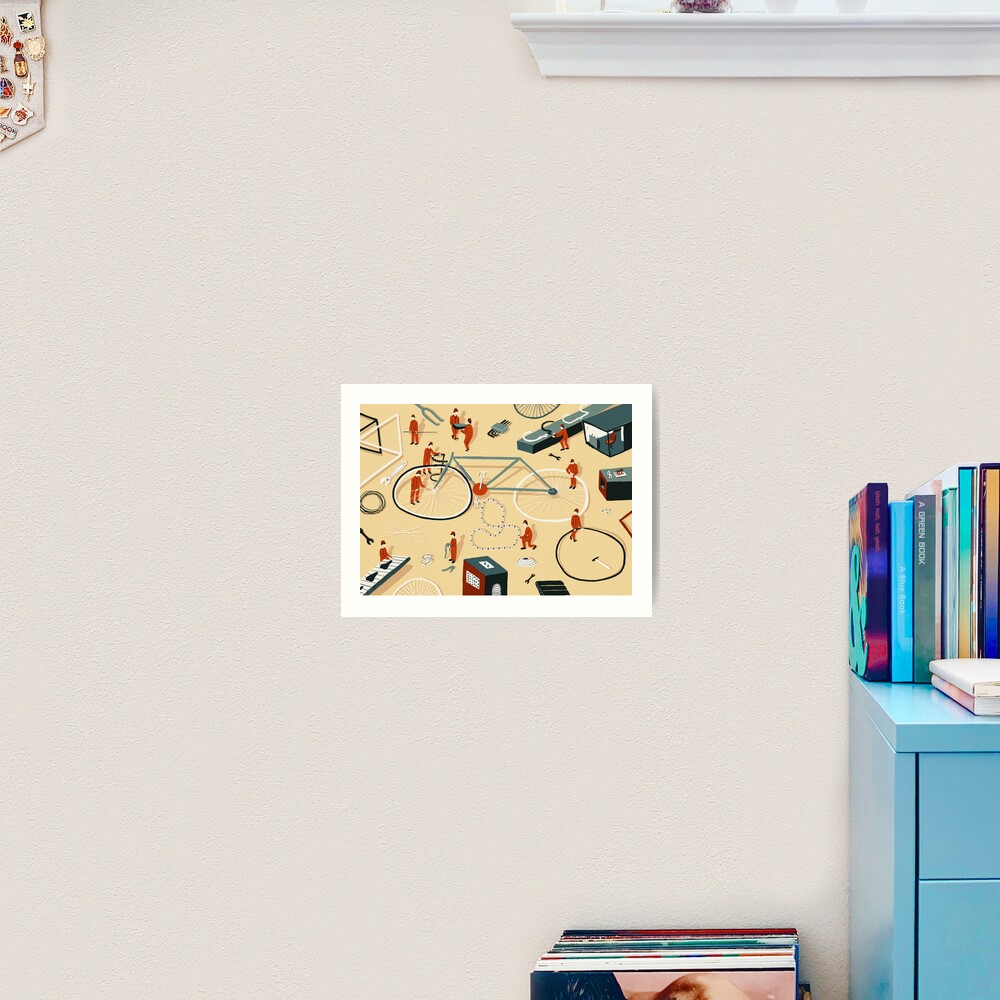 Bicycle building Art Print