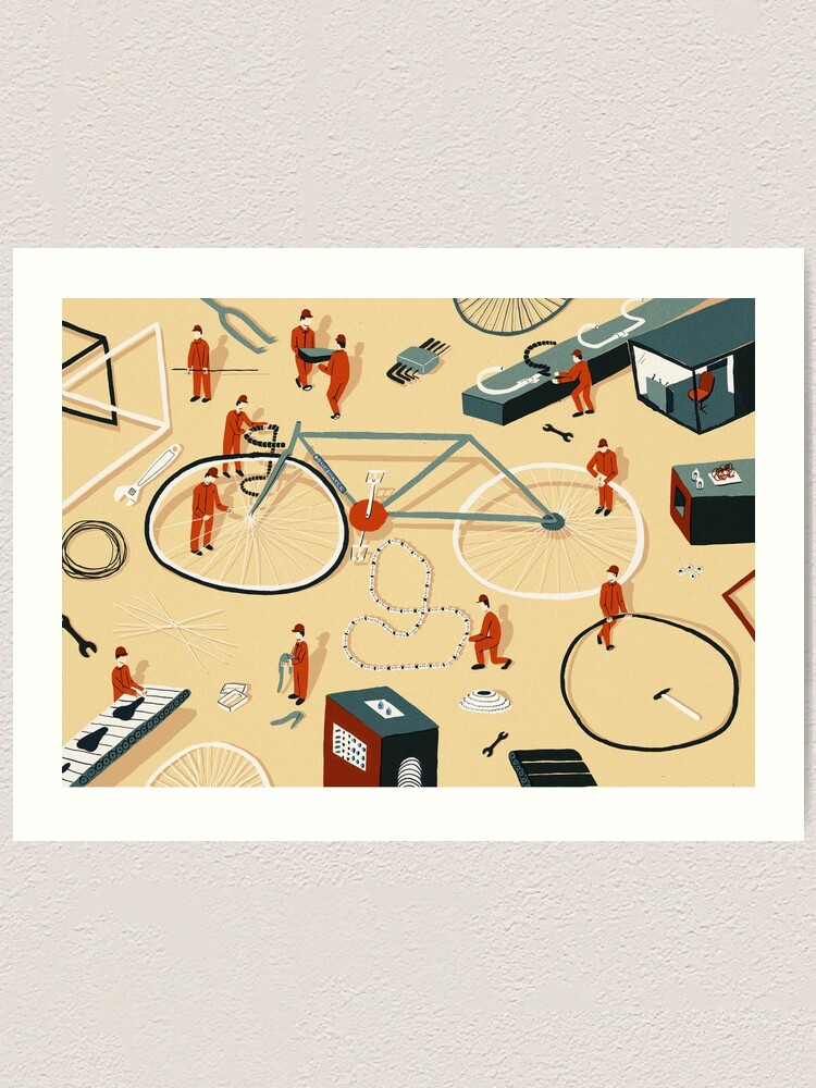 Alternate view of Bicycle building Art Print