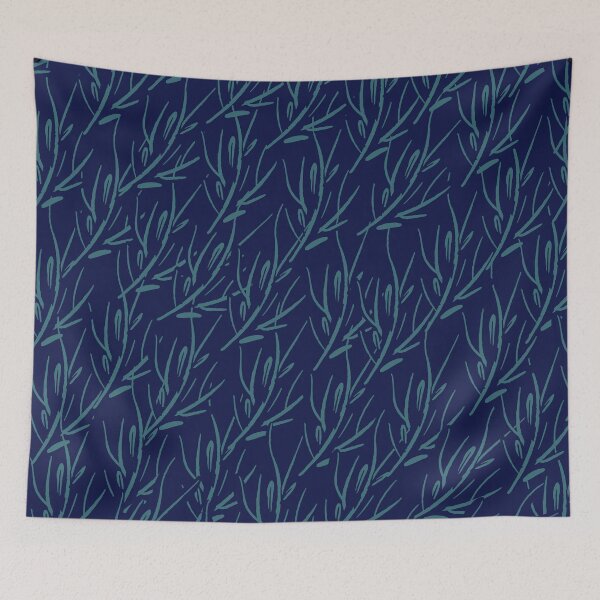 Item preview, Twig Pattern On Blue designed and sold by ckylin.