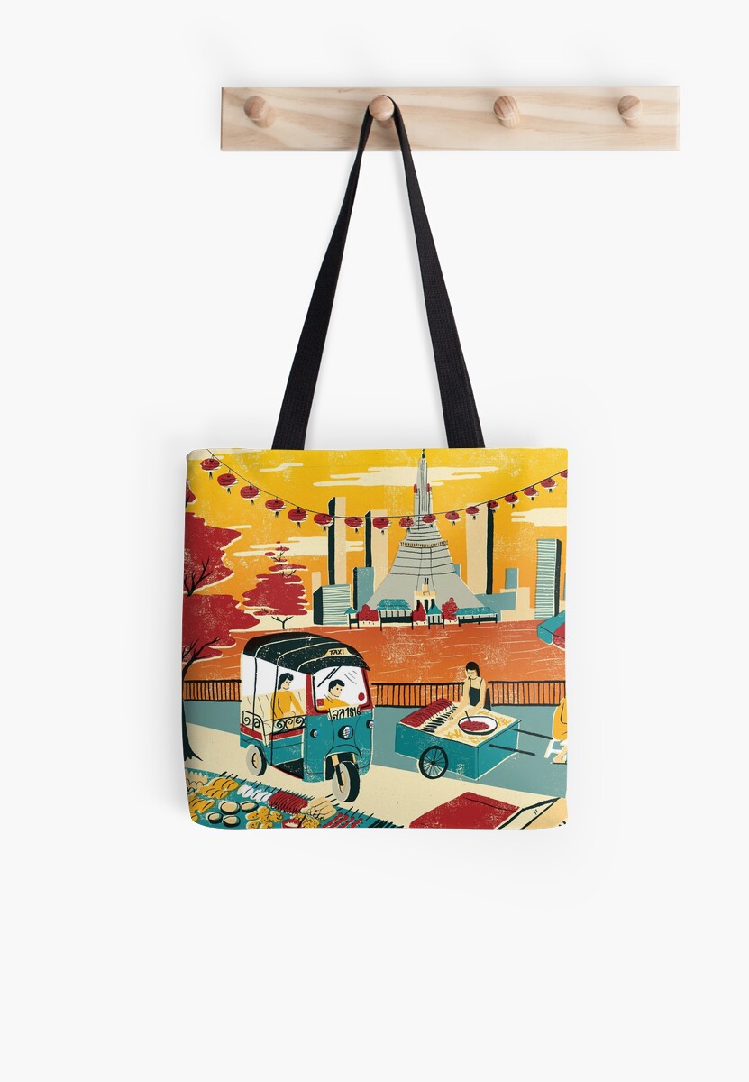 "Bangkok" Tote Bags by Sam Brewster Redbubble