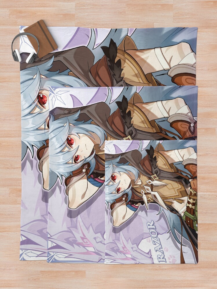 "Genshin Impact Razor Birthday Official Artwork 2020" Throw Blanket