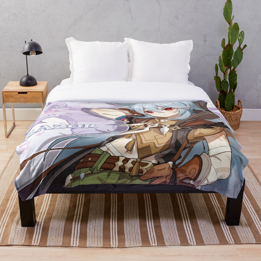 "Genshin Impact Razor Birthday Official Artwork" Throw Blanket by