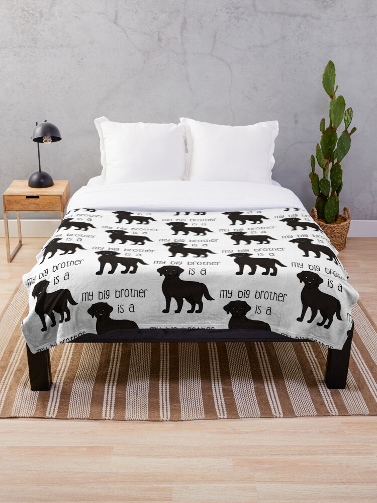 Black lab shop throw blanket