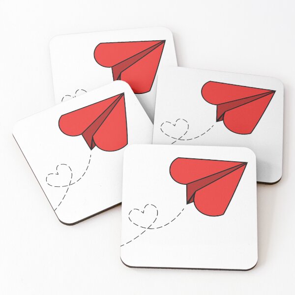 Item preview, Paper Heart Plane Red  designed and sold by TheQueuingLife.
